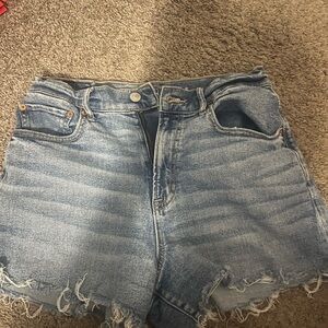 ae stretch jean shorts